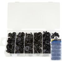 Bluespot 72pc Push Pin Rivet Car Trim Bumpers Panel Fasteners Interior Clips