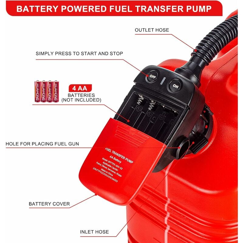 Pompe de transfert de carburant avec capteur d'arrêt automatique,Pompe à  liquide portable,Pompe de