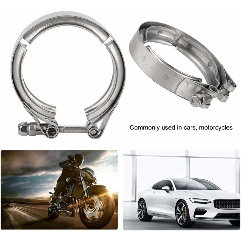 Pince D'Échappement Universelle 63mm - Acier Inoxydable Pour Turbo Et Tuyauterie Auto/Moto - Facile à Installer