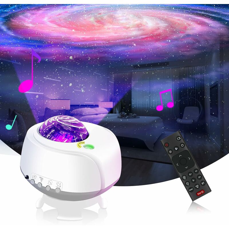 Projecteur d'étoiles, projecteur de galaxie pour chambre à coucher, 14  effets de couleur, haut-parleur Bluetooth et 3 projecteurs d'aurore de  bruit