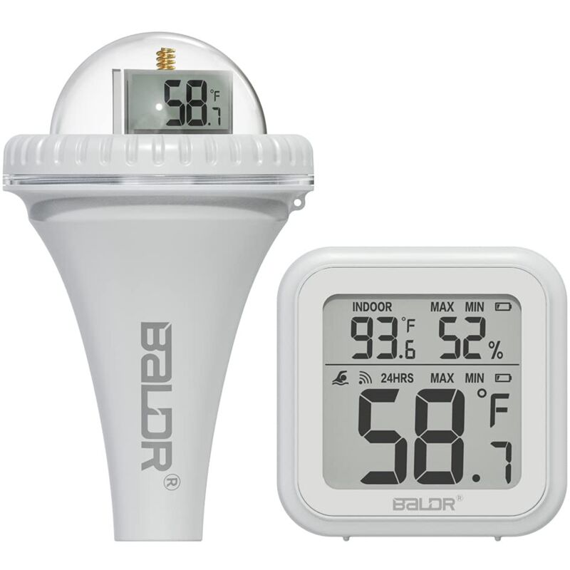 Thermomètre Piscine Flottant Avec Capteur Extérieur - Monitor Température Et Humidité Intérieure, Connexion App HOMGAR