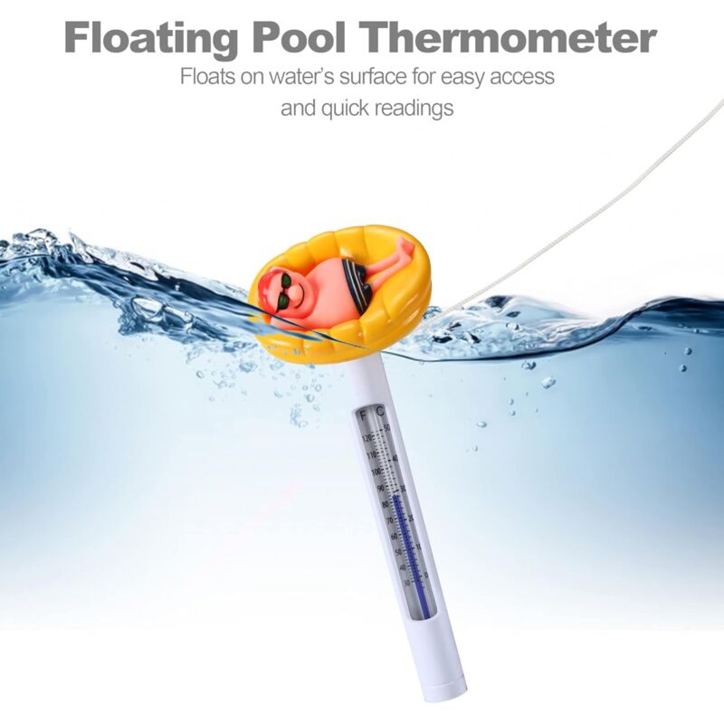 Thermomètre Piscine Solaire Flottant Lumineux – Lumière Multicolore Changeante + Jauge Température, Pour Piscine, Spa, Bassin