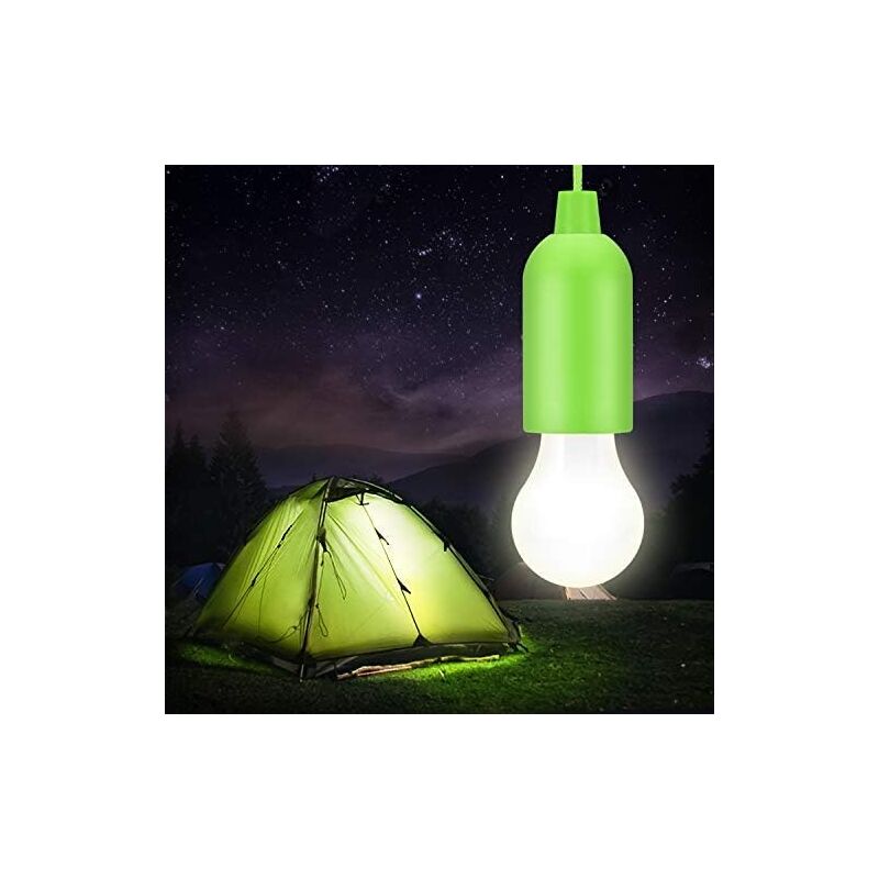 Lampe LED Avec Cordon De Serrage à Piles, Lampe De Tente D'extérieur Pour Placard, Chambre, Escalier, Chambre à Coucher, Enfant, Chambre, Jardin, Camping, Multicolore (noir