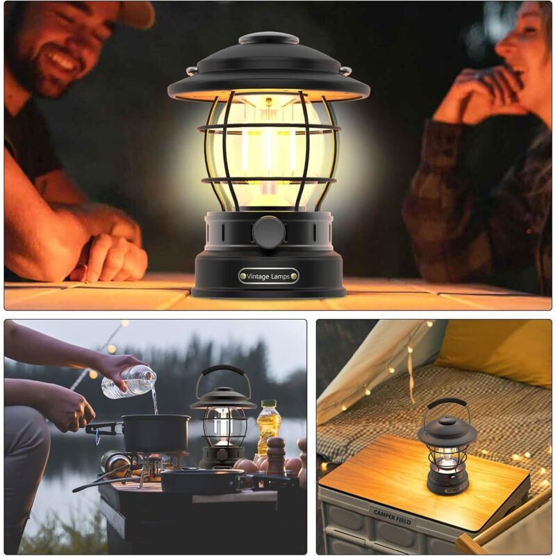 Lampe à gaz pour camping extérieur, pique-nique, tente en acier, lanterne à gaz, lampe de camping à gaz lumineuse