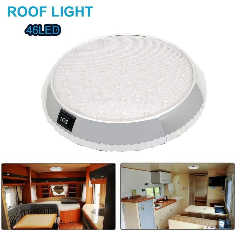 Plafonnier LED Voiture 12V Avec 46 LED - Éclairage Doux Et économe Pour Intérieur Auto, Camping-car Ou Bateau - 5