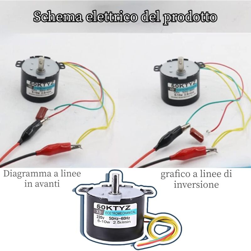 Moteur Synchrone 68KTYZ 220V - 30 RPM, 28W, Faible Vitesse, Couple Élevé, Pour Automatisation