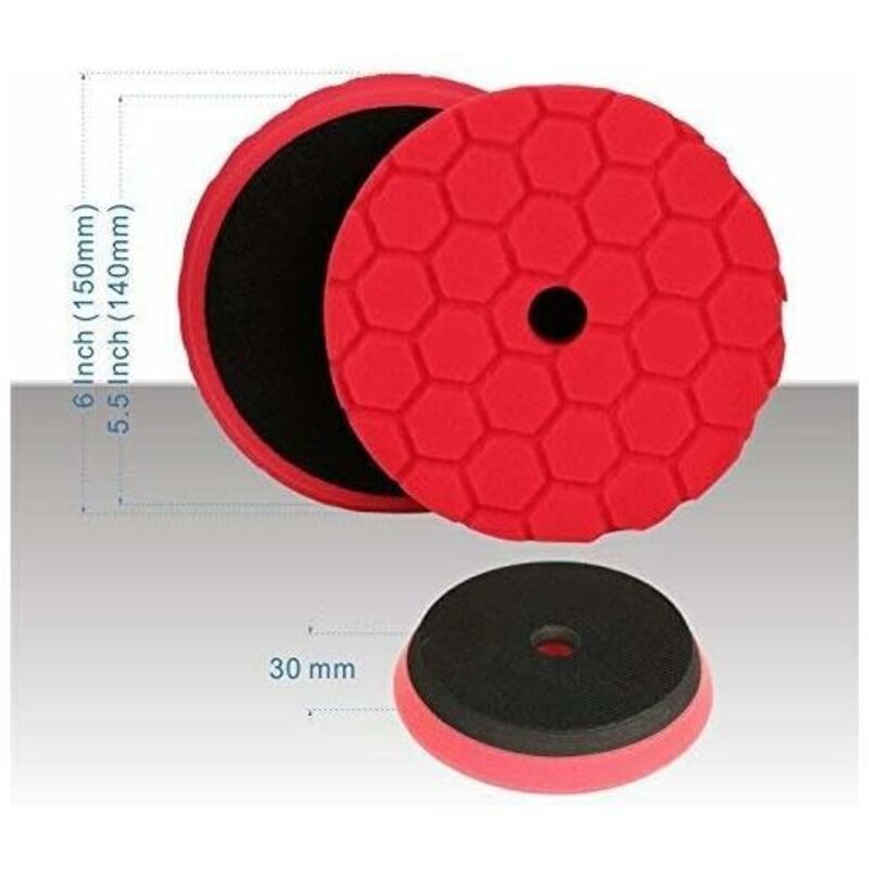OMJMYY Lot De 6 Tampons De Polissage En Feutre Pour Voiture - Kit Polissage Ponceuse Excentrique 125mm