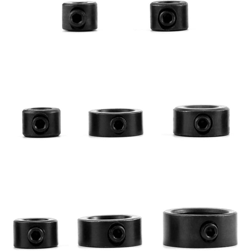 Lot De 8 Butées De Profondeur Pour Perceuse – 3/4/5/6/8/10/12/16 Mm, Acier Traité, Avec Clé Hexagonale - 3
