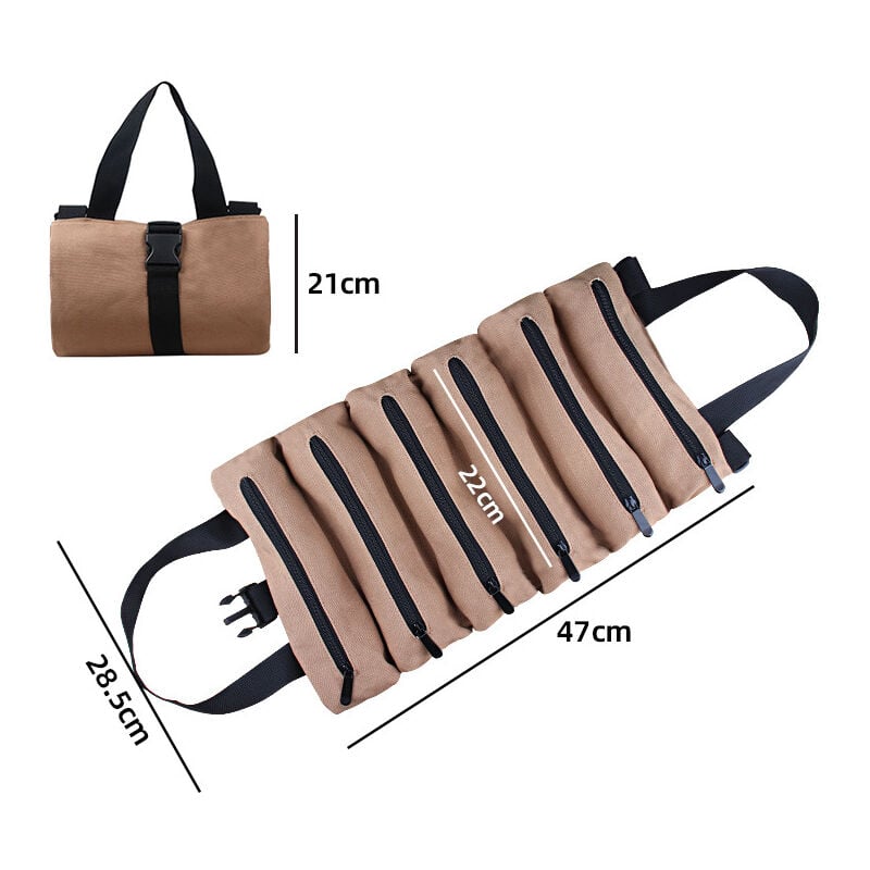 Outil de travail Sac Rouleau d’outil Rouleau d’outils polyvalent Roll Up  Sac Rouleau Rouleau Pochette Suspendus Outils Zipper Carrier Tote Kit