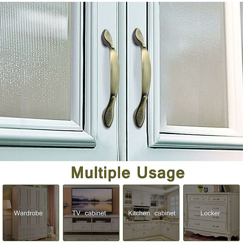 Seetall Lot De 8 Poignées De Tiroir En Bois De Noyer – Poignées En