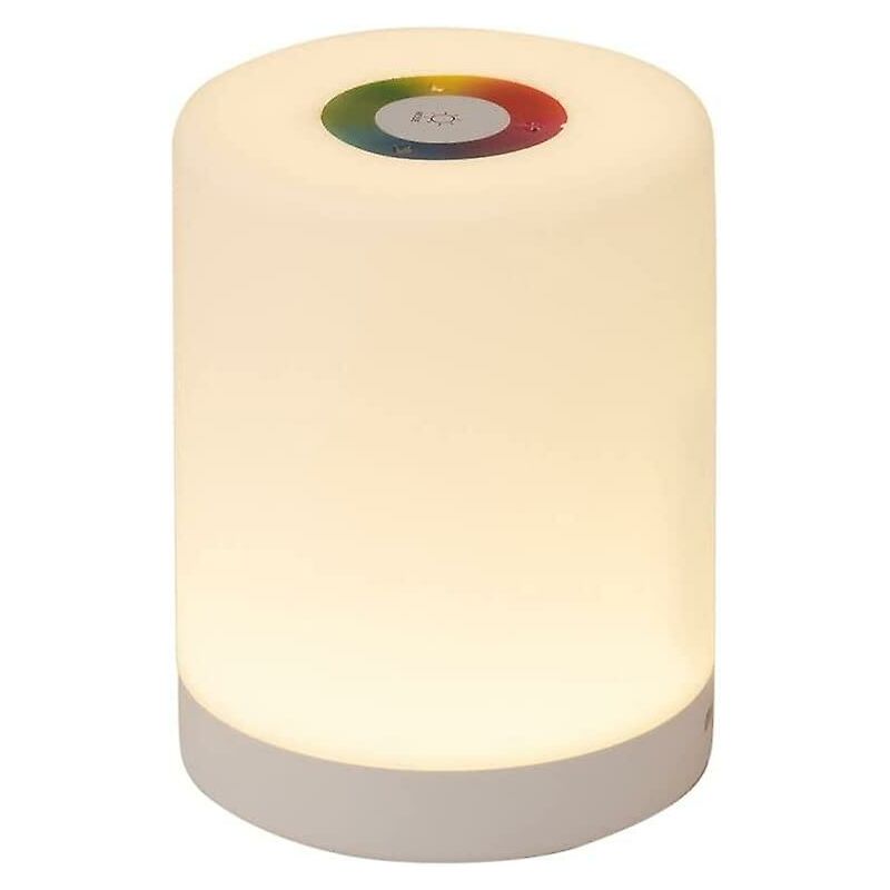 Lampe de chevet tactile en verre - Diamètre 17.5cm - Hauteur 15cm - Couleur  Blanche