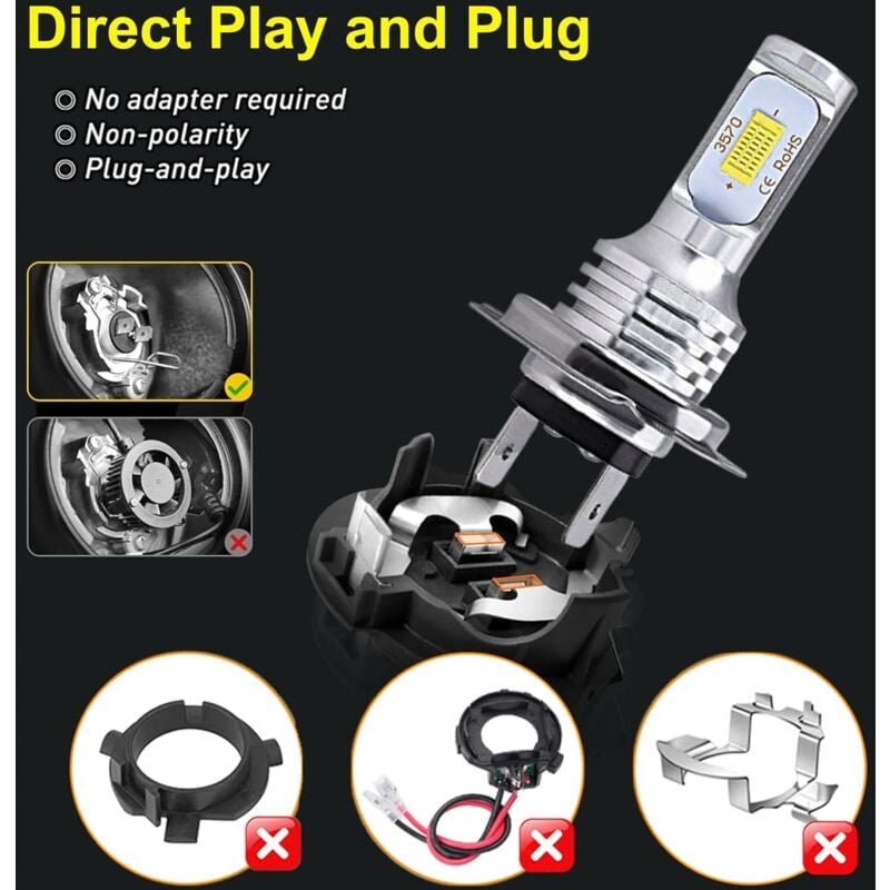 Projecteur principal 450558 VALEO gauche, H7, LED, avec feu de croisement ( LED), sans feu de circulation diurne, pour circulation à droite, sans  ampoule pour feux de croisement, sans ampoule pour feux de