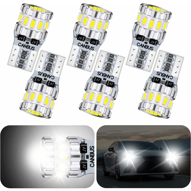 LED Décodeur, 2 pcs ABS T10 LED Canbus Phare Décodeur Dispositif  Anti-Flicker Résistances Erreur Annulateur