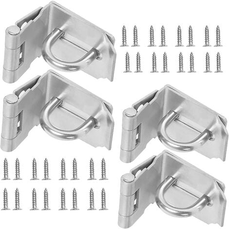 10 Inch Hook And Eye Latch Gray Cabin Patio Door Hook And Eye White 2pack  Stainless Steel 250mm Heavy Duty Cabinet Latches For Door Gate Window  Closet