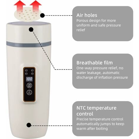 Mini Bouilloire de voyage portable - Petit thermos électrique/tasse  chauffante/bouteille personnelle/machine à café - chaudière à eau chaude à  ébullition rapide… en 2023