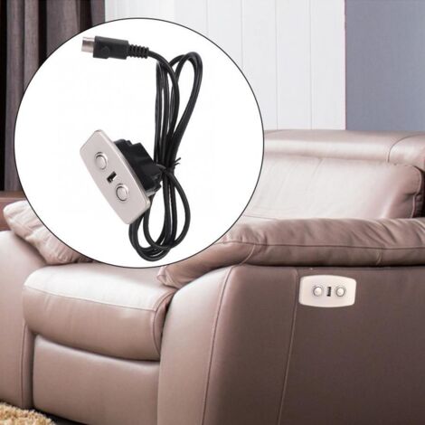 Télécommande Manuelle 2 Boutons Pour Fauteuil Inclinable électrique - Connecteur 5 Broches - Câble 1,57 M - Compatible Med-Lift, Berkline, Pride, Etc.