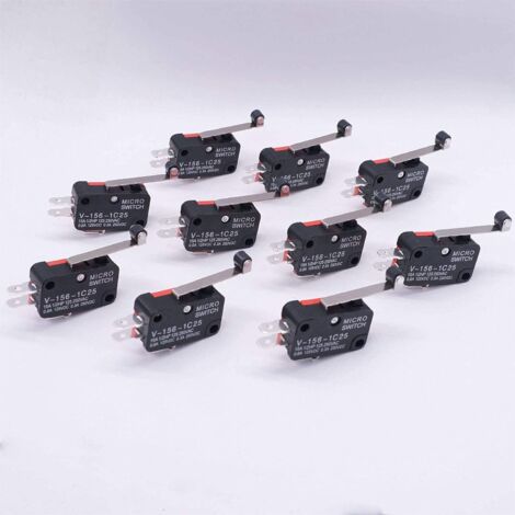 Lot De 10 Micro-interrupteurs à Levier Long Avec Roue CAME 119RIR087 - Neufs