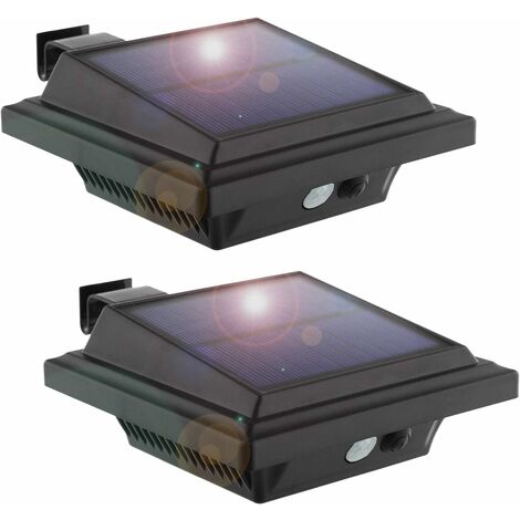 Lumière solaire extérieure, éclairage par capteur de mouvement 25 LED solaire sans fil applique murale extérieure, adaptée à IP65 500LM sans fil, adaptée aux trottoirs, jardins et terrasses (lumière f (1/5)