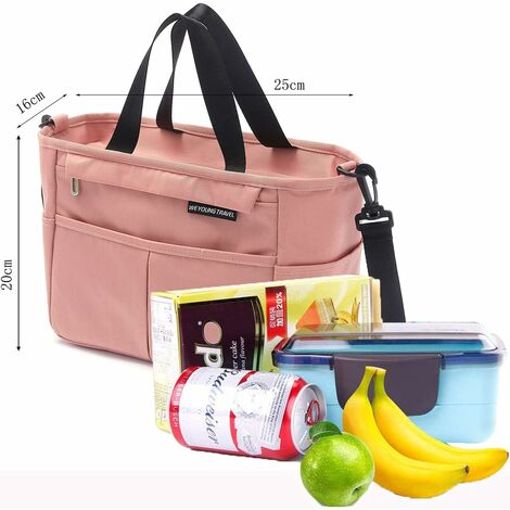 Femme Sac Isotherme Réutilisable Lunch Tote Isolé Lunch Box Pour