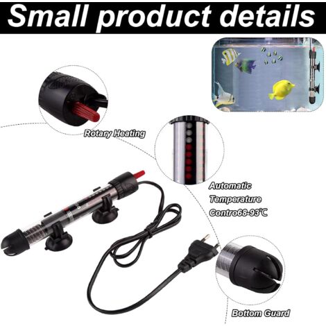 Chauffage D'aquarium 10W Submersible - Petit Chauffage Pour Poissons, Tortues, Crabes - Eau Douce Ou Salée, Intérieur/extérieur