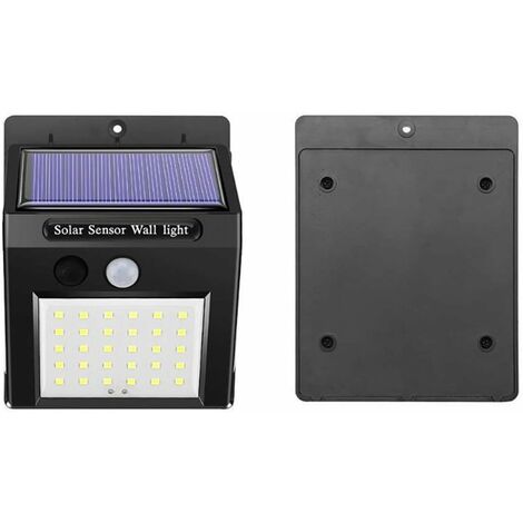 Lot de 4 lampes solaires dextérieur à 40 LED étanches à 3 modes avec détecteur de mouvement PIR pour jardin