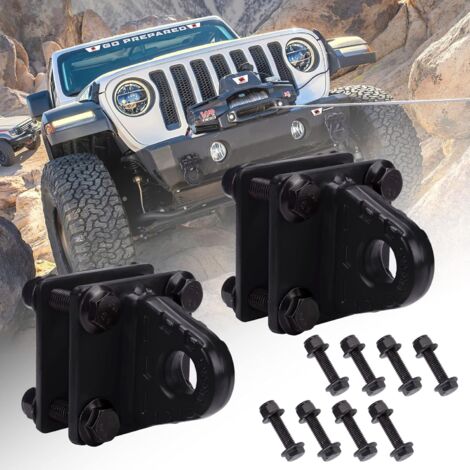 Gotrays – Lot de 2 manilles D-ring 5 tonnes – Acier forgé galvanisé – Résistance à la rupture jusqu'à 19 tonnes – Pour godets de tracteur et camions