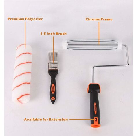 Lot De 11 Mini Rouleaux En Mousse De 10,2 Cm, Recharges Pour Petit Rouleau De Peinture, Extrémités Recouvertes De Mousse, Housses En Mousse Haute Densité Pour Cadre De Rouleau Et Kit De