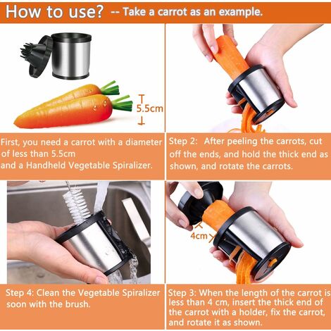 RapDuty-Trancheuse à Légumes En Spirale,coupe-pâtes De Courgettes