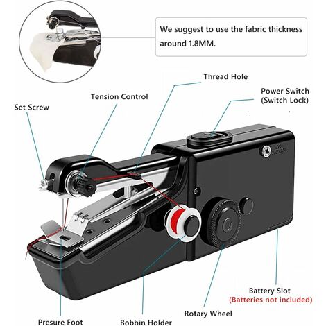 YY YITIKA Machine à Coudre Manuelle Portable Double Fil - Idéal Débutants Et Voyage