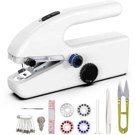 Gotrays – Machine à coudre électrique mini – Vitesse 375 points/min – Épaisseur tissu ≤ 1,5 mm – Léger et durable pour vêtements et bricolage (1/5)