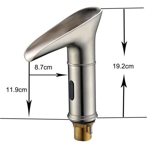 Robinet Cascade LED Avec Capteur Infrarouge - Robinet Automatique 3 Couleurs Changeantes, Température 0-80°C, Idéal Salle De Bain Et Cuisine