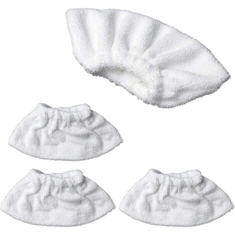 Lot de 4 Nettoyage à la vapeur en microfibre pour la buse manuelle, ensemble de chiffons éponge, housse en coton éponge, compatible avec la plupart des Nettoyeur à vapeur (1/5)