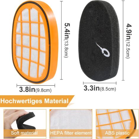 Lot 8 Filtres (4 Mousse + 4 Feutre) Pour Aspirateur Shark Detect Pro IW1511UK IW3510UK IW3611UKT