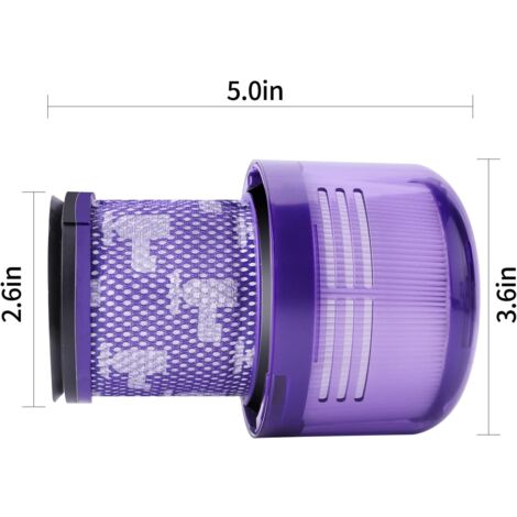 Rebirthcare - Filtre De Remplacement Pour Dyson V11/V15/SV16 Outsize - 2 Filtres + Brosse Nettoyage - Lavable & Réutilisable