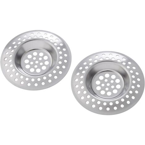 2 x Filtres - Tamis en Acier Inoxydable pour Evier Lavabo Baignoire (1/5)