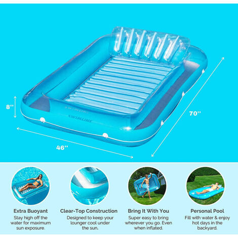 Matelas Gonflable Pour Piscine,Hamac Gonflable à Eau,Jouet De Piscine 4 En 1hamac Eaupour Adultepiscine Gonflablepliable 65087637