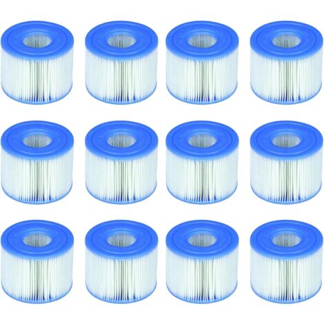 Intex 29001E Lot de 6 Cartouches de Piscine PureSpa Type S1 faciles à Installer (12 filtres) 2, 1 Paquet Bleu (1/5)