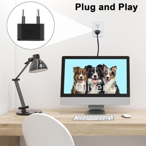 Ticenpe Adaptateur Prise USA Vers France 2 Pièces Adaptateur