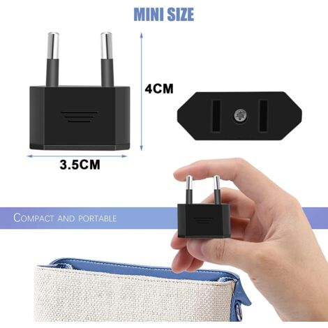 Adaptateur De Prise USA Vers Europe (France) - Lot De 2 Pièces - Neuf - Marque Générique