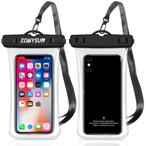 2023 Nouvelle pochette étanche pour smartphones [IPX8] avec cordon de 43 mm pour iPhone 14 13 12 11 XR XS 8 7 Samsung S23 S22 Huawei Xiaomi Sony jusqu'à 6,5" [Lot de 2]. (1/4)