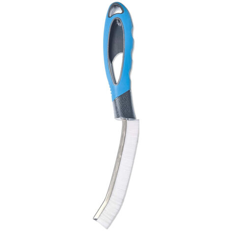 Brosse à joints idéale pour frotter les joints de carrelage, les coins et les bords grâce à sa tête étroite - Manche économique - Résiste à la rouille (longueur du produit 27 cm) (1/3)