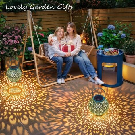 Lot De 2 Lanternes Solaires D'extérieur étanches En Métal