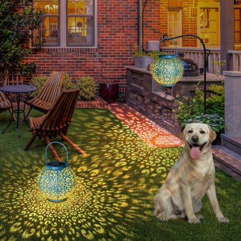 Lampe Solaire Suspendue Jaune - 4 LED, étanche IP65, Pour Jardin Et Camping