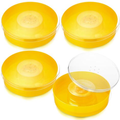 Pièces Mangeoires Rapides pour Abeilles Mangeoire à Eau Ronde pour Ruche Bol à Boire en Plastique Mangeoire pour Ruche pour 8 ou 10 Cadres Ruches à Abeilles Équipement d'Apiculture Fournitures pour Ap (1/5)