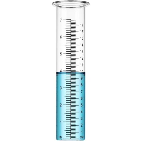 Jauge de pluie de montage de pluviomètre de capacité de 7 pouces (environ 17,8 cm) pour la maison extérieure de jardin de patio (1/5)