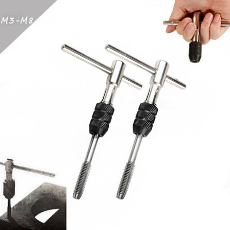 QUARKZMAN M8 X 1.25mm Métrique Gauche Main Filetage Taraud Et Filière Ronde Ensemble X 1 Ensemble Haute Vitesse Acier Pour Traiter Matériel Outil