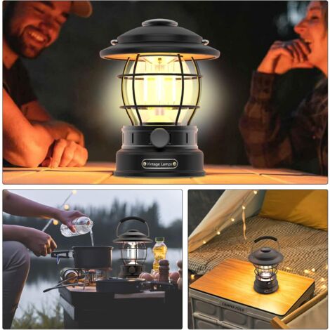 Lampe Urgence Panne Courant GAOUTO Lampe Camping LED Rechargeable - Lot De 3 Lampes étanches IP55 - 3 Modes Luminosité - Parfaite Randonnée Et Urgences Lumières De Camping Extérieures Avancées