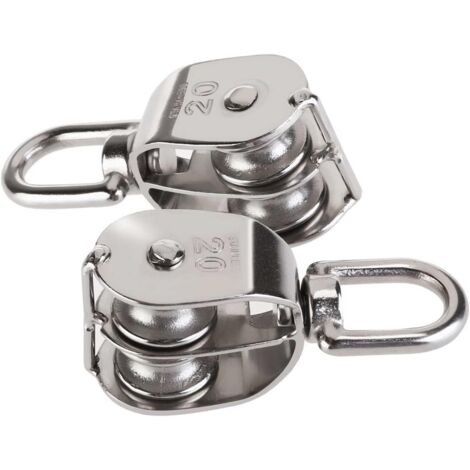 Lot De 2 Poulies Simple M25 Acier Inox 304 - Charge Max Lot De 2 Poulies Simple M25 Acier Inox 304 - Charge Max