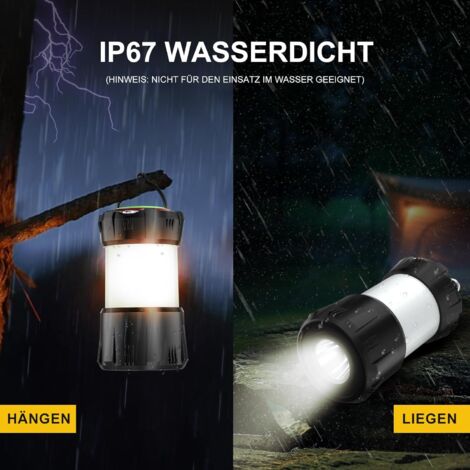 Lampe Torche LED Camping 1000 Lumens Rechargeable - Projecteur Extérieur Puissant Lanterne Urgence