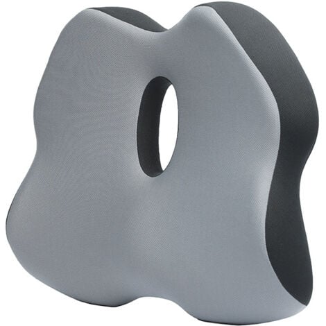 Coussin de Siège, Coussin Chaise Bureau Mémoire de Forme, Coussin Coccyx pour Soulager Hémorroïdes, Douleurs Lombaires et Sciatique, Coussin Ergonomique pour Chaise Bureau Voiture, Gris 45040095mm